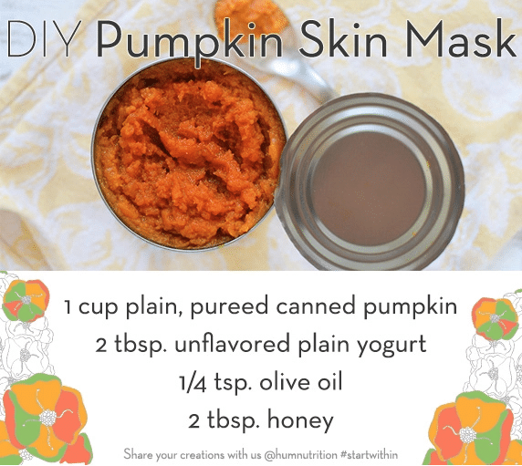 Recipe for a DIY pumpkin mask for radiant skin