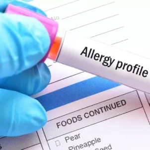 Vial for food sensitivity testing and allergy profile