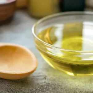 Ramekin of MCT oil for wellness