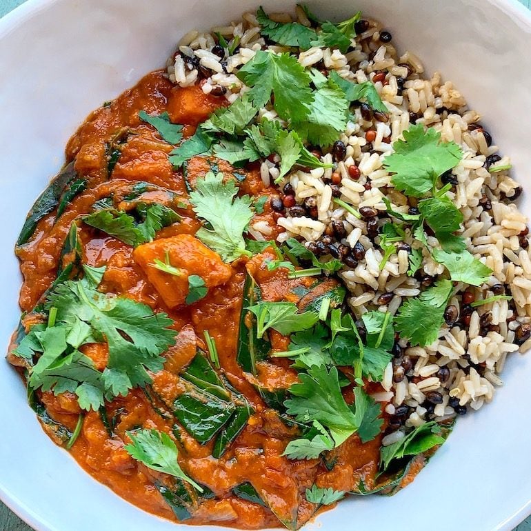 West African Peanut Stew with rice medley