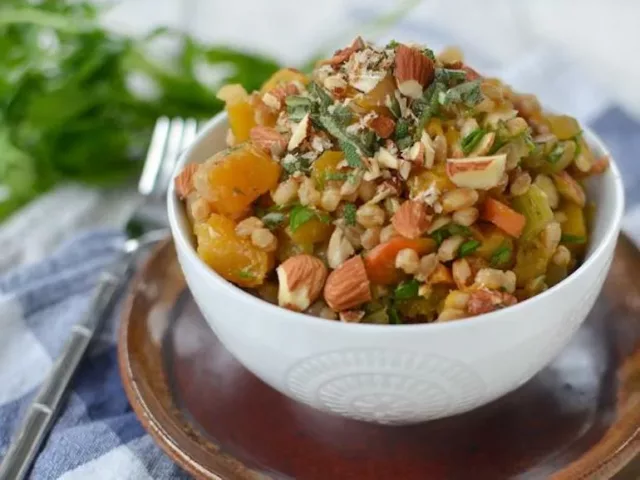 Farro and Butternut Squash Stuffing for Plant-Based Vegan Thanksgiving