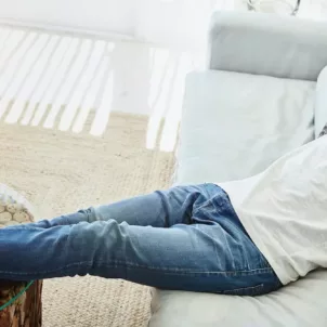 Man practicing box breathing to manage stress