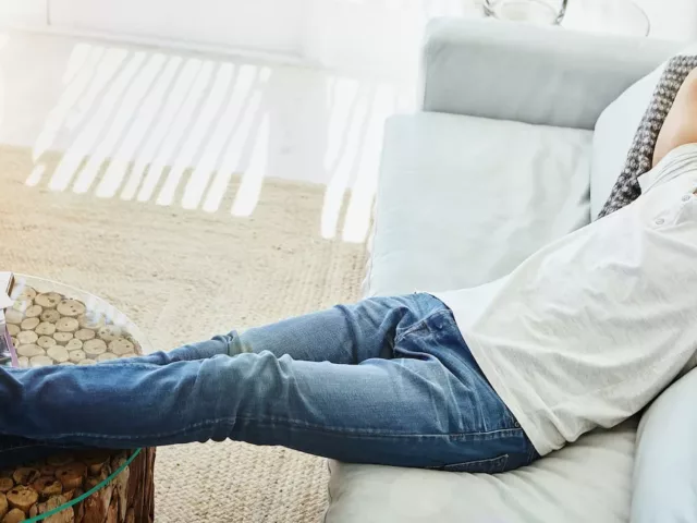 Man practicing box breathing to manage stress