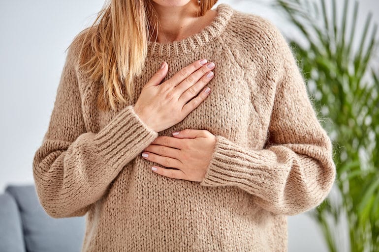 Woman Box Breathing for Energy