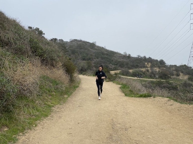 Fitness influencer Nada Ivanovic running