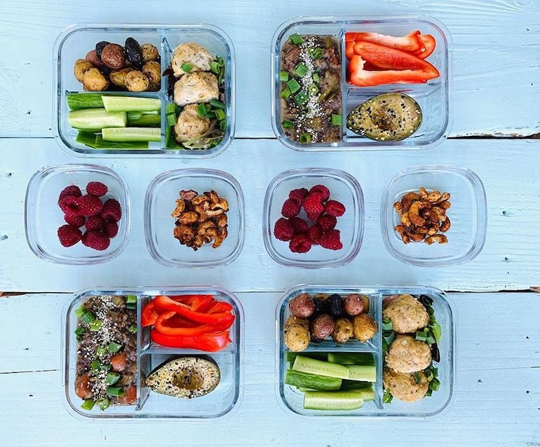 Meal Prep of Dietitian's Meals | The Wellnest by HUM Nutrition