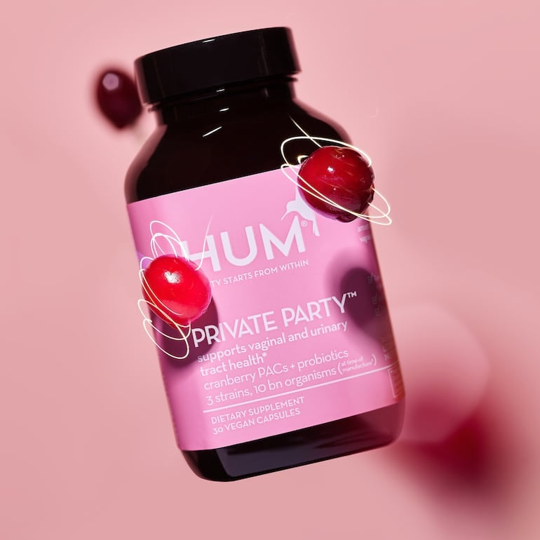 HUM Nutrition Private Party - the best probiotic for vaginal health that also packs cranberries for urinary tract health