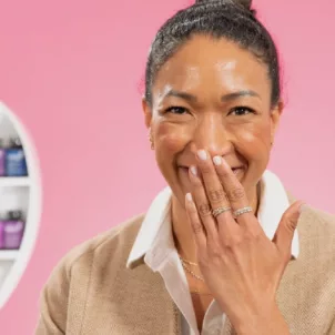 Woman talking about vaginal health