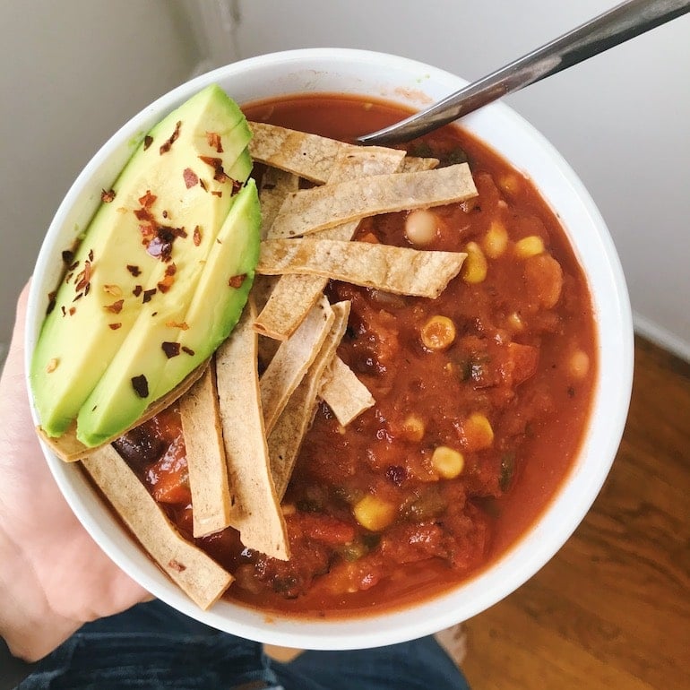 Whole-Foods, Plant-Based Tortilla Soup Recipe