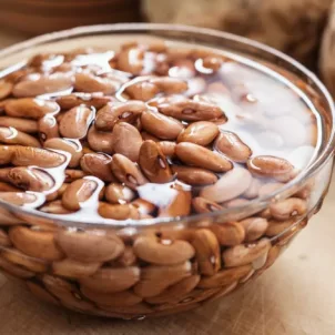 Soak beans in water to improve digestion