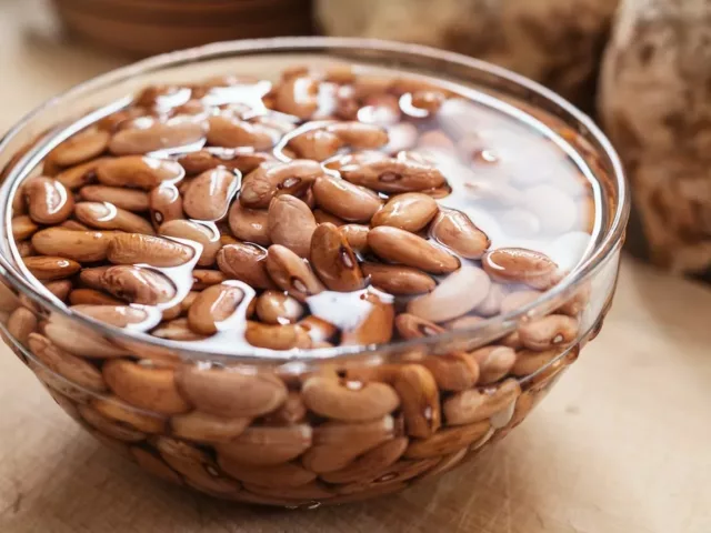 Soak beans in water to improve digestion