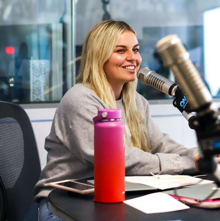 Modern Woman Tanya Rad at work for On Air with Ryan Seacrest on KIIS-FM