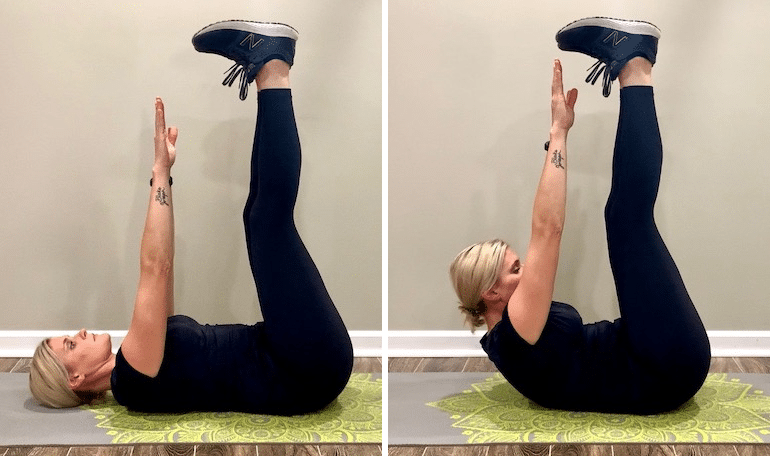 Laying Toe-Touch Crunch Ab Exercises