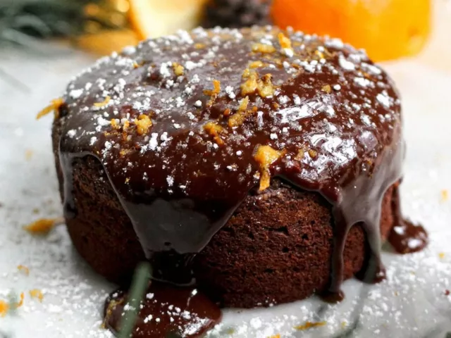 Decadent yet healthy chocolate orange cake recipe by food stylist and recipe developer Nasim Lahbichi