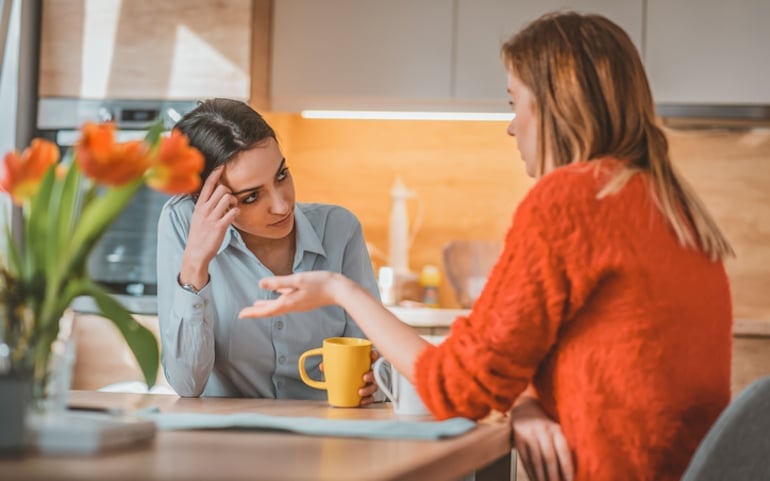 Woman not listening to her friend, with disrespect and lack of empathy being major reasons to end a friendship