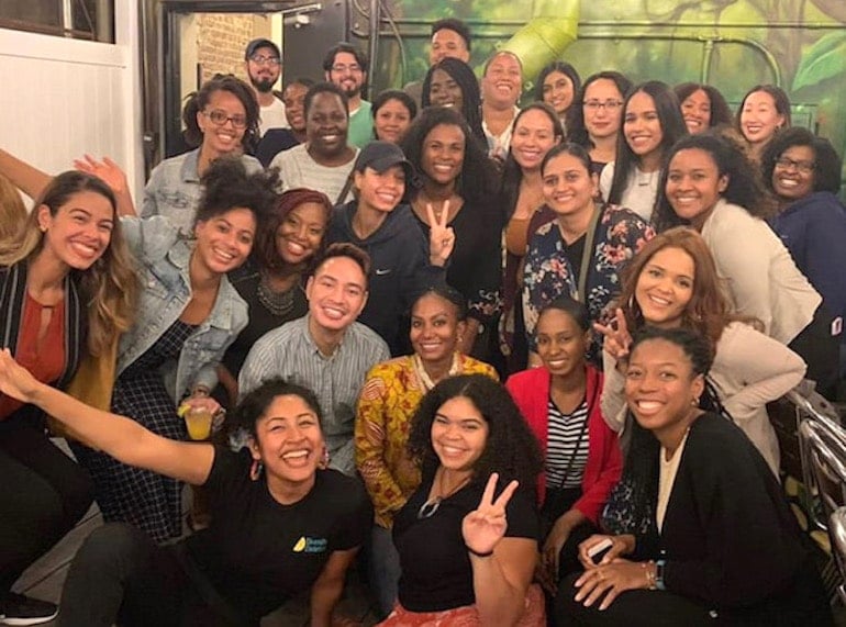 BIPOC aspiring dietitians celebrating at Diversity Dietetics event