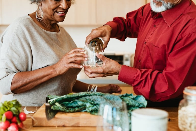 Pouring water and eating kale for liver health