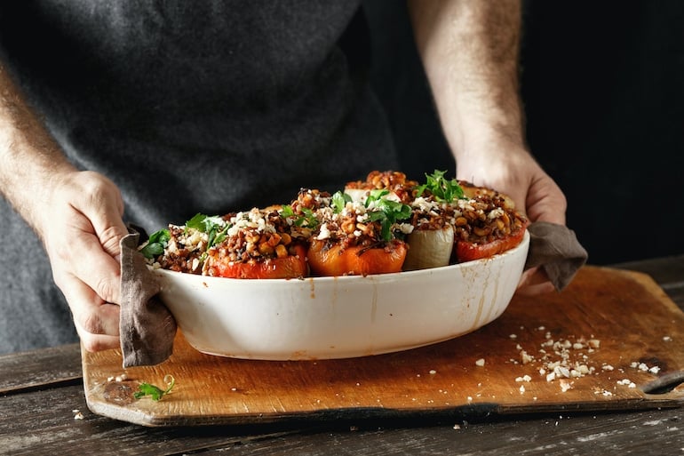 Man cooking lentils to support detoxification