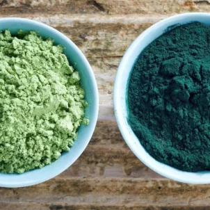 Chlorella vs. spirulina in powder form