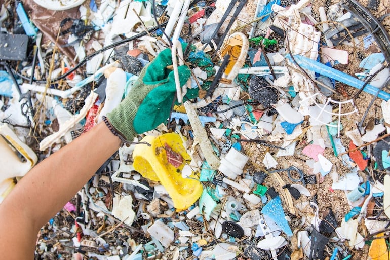 Microplastic pollution on a Surfrider beach cleanup