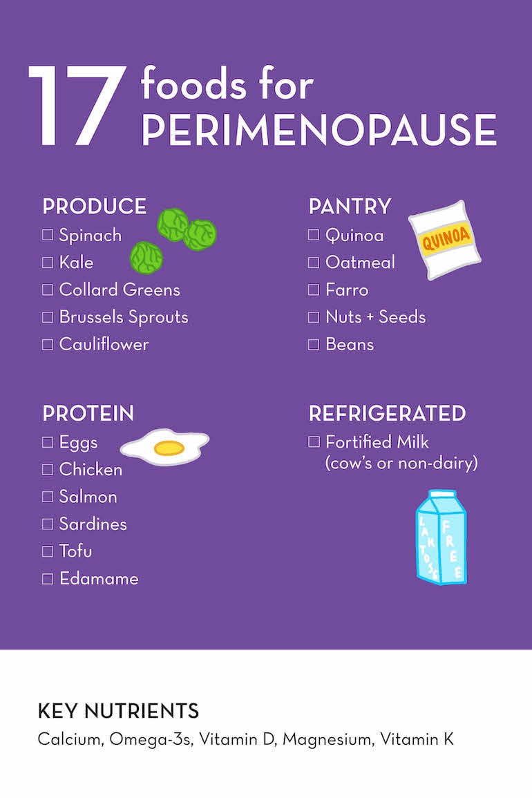 Perimenopause diet foods list