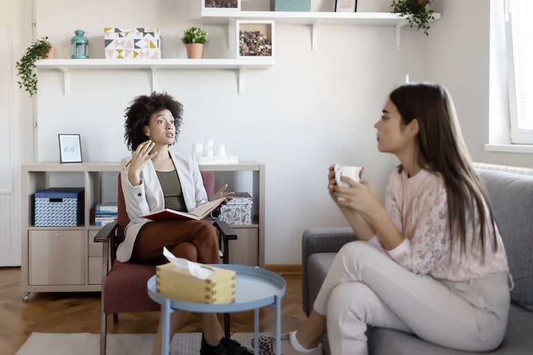 woman at a therapy session