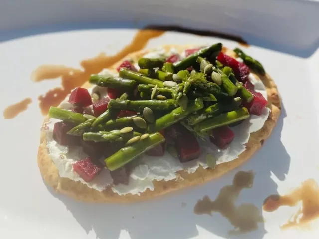 Beet Asparagus Flatbread