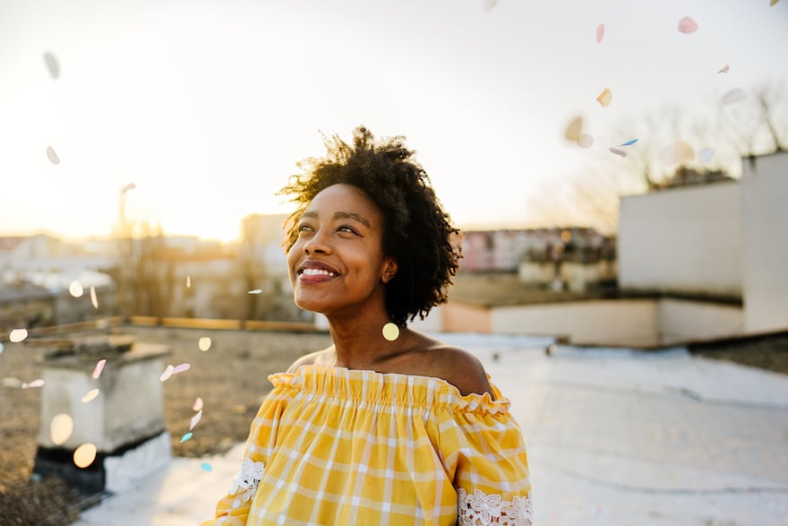 black history month journaling prompts happy woman