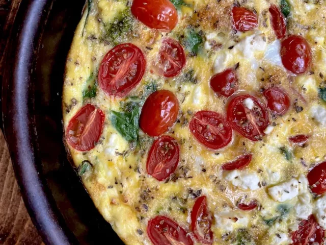 low waste recipes frittata close up