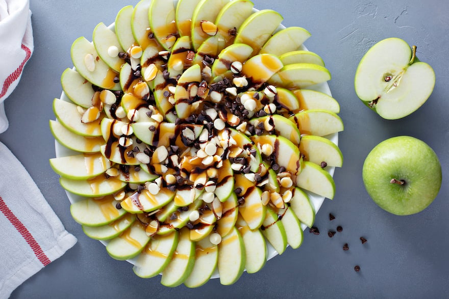 healthy pool snacks apple nachos