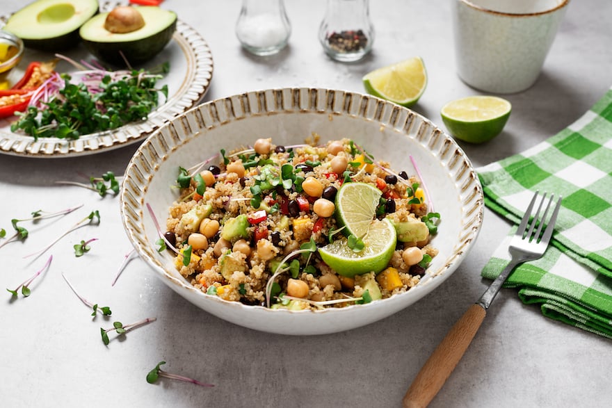 healthy pool snacks quinoa salad