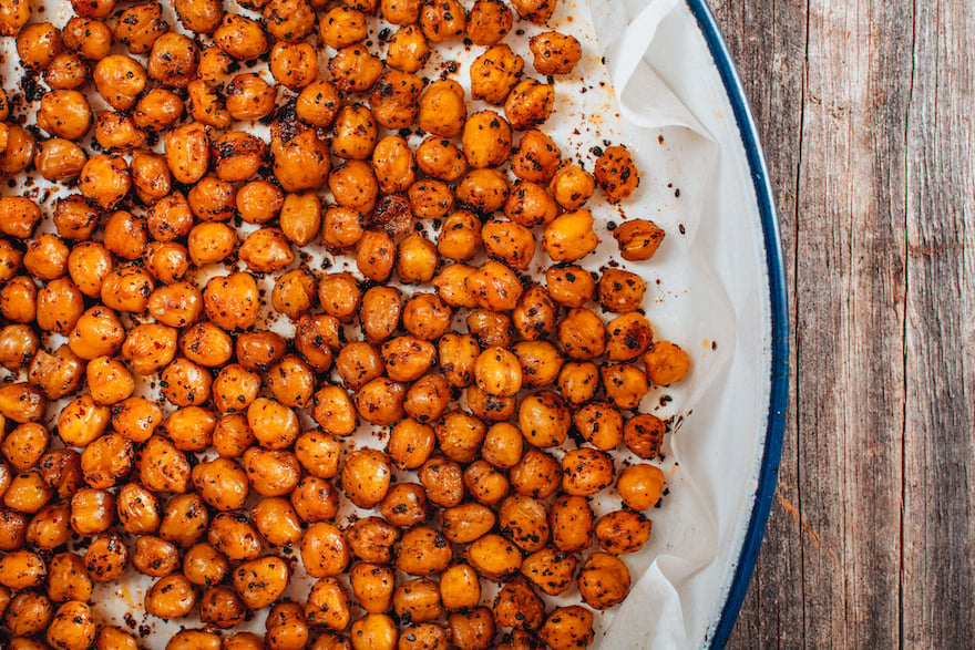 healthy pool snacks roasted chickpeas