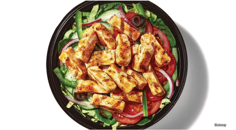 healthy fast food options subway bowl