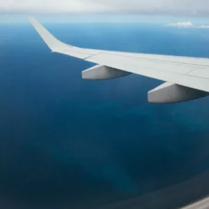 watching out plane window