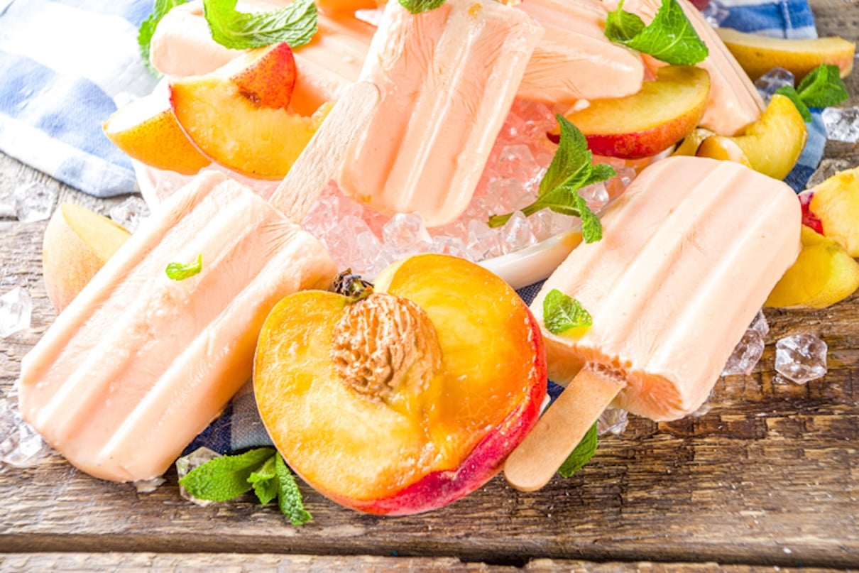 GLP-1 Peach Iced Tea Popsicles GLP-1 Peach Iced Tea Popsicles